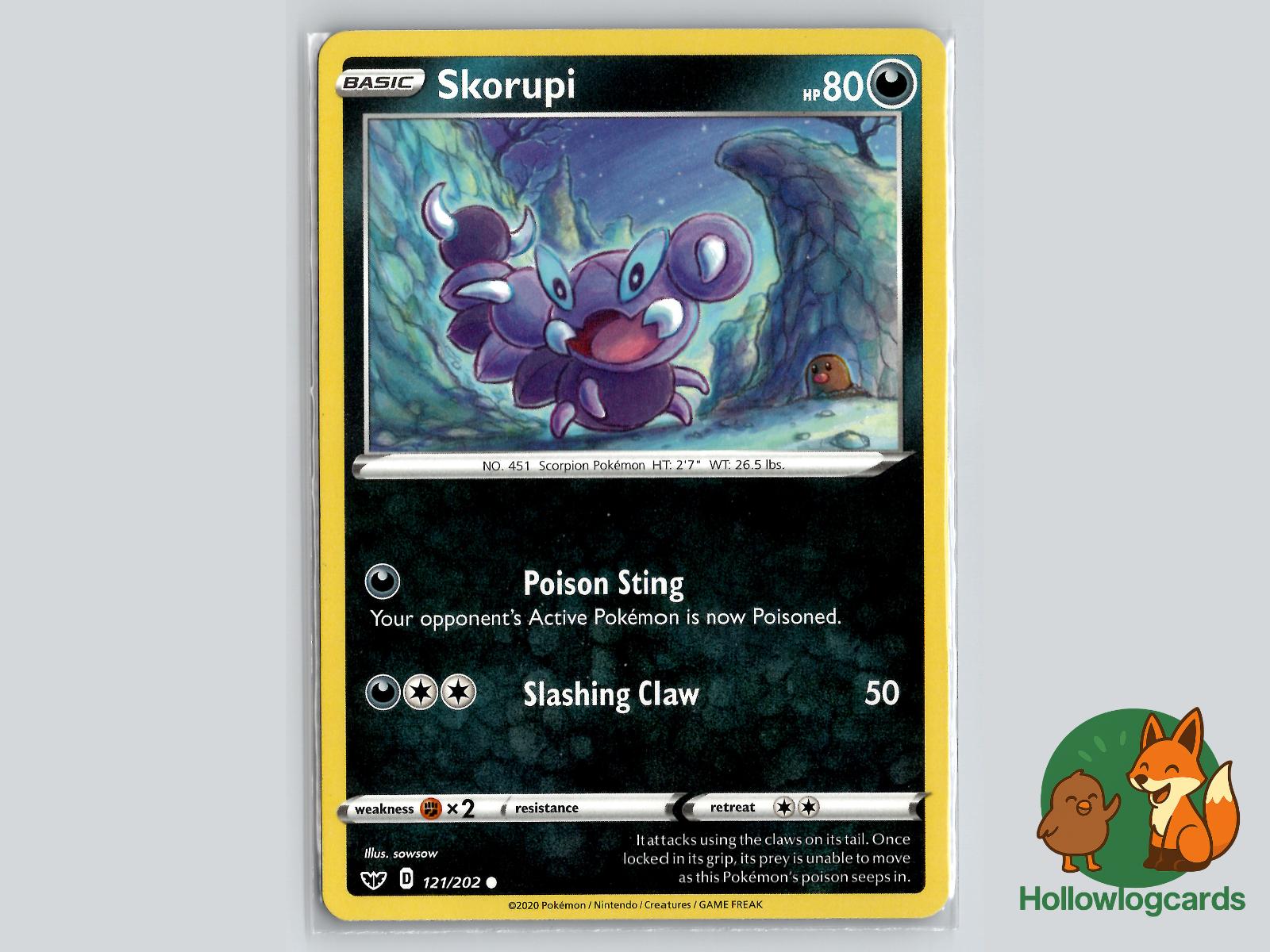 Skorupi (121/202) - Sword & Shield Pokémon Card