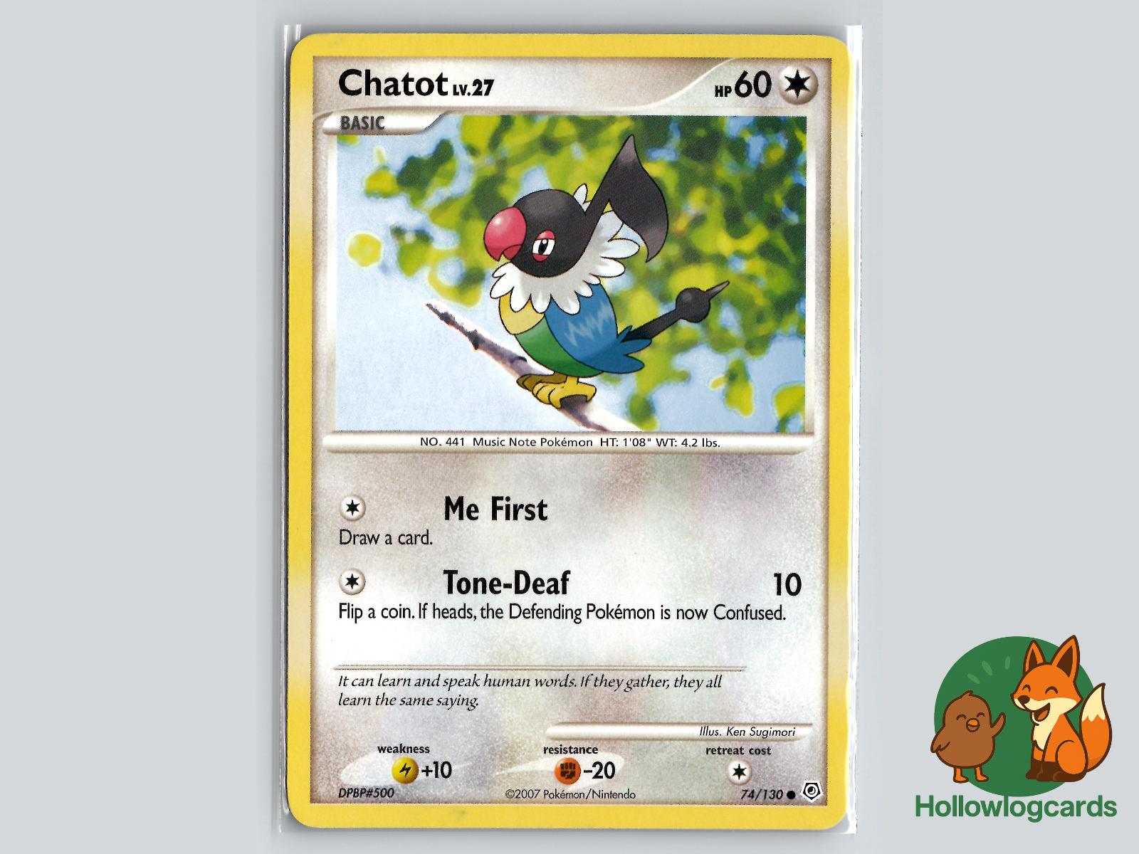 Chatot (74/130) - Diamond & Pearl Pokémon Card