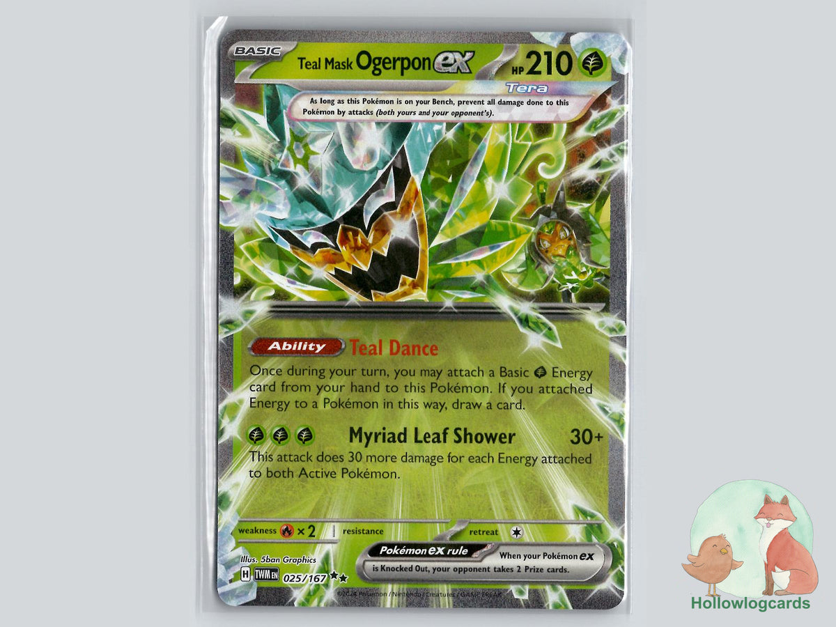 Teal Mask Ogerpon ex (025/167) - Twilight Masquerade Pokémon Card