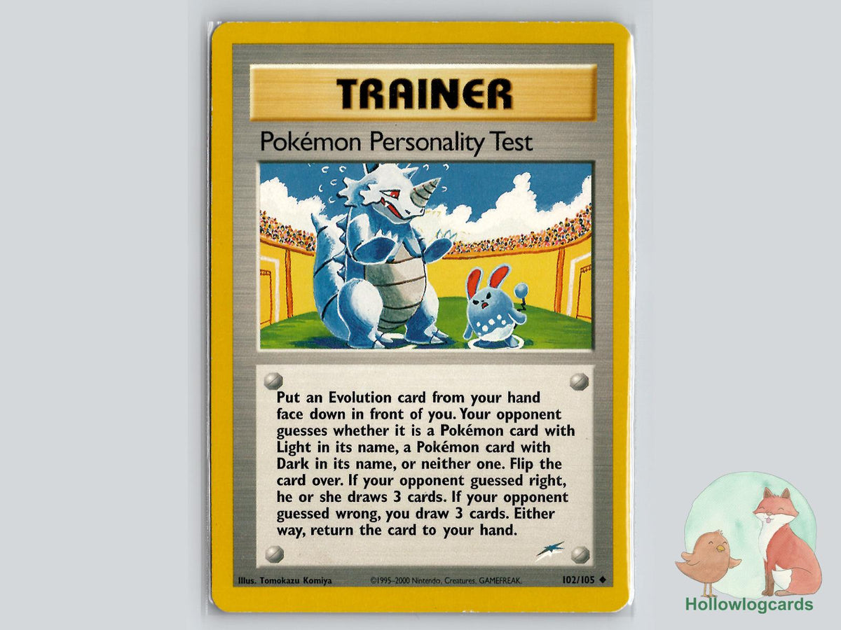 Pokemon Personality Test (102/105) - Neo Destiny Pokémon Card
