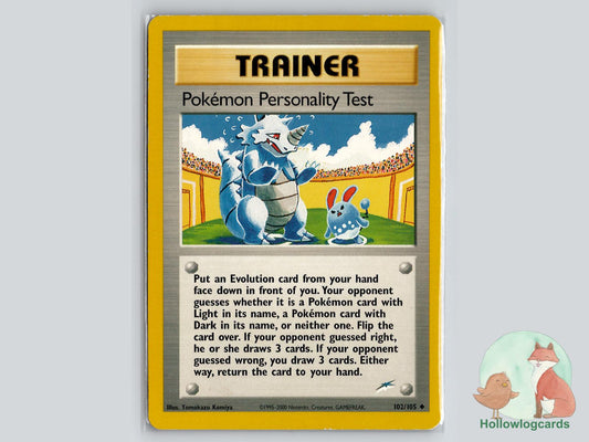 Pokemon Personality Test (102/105) - Neo Destiny Pokémon Card