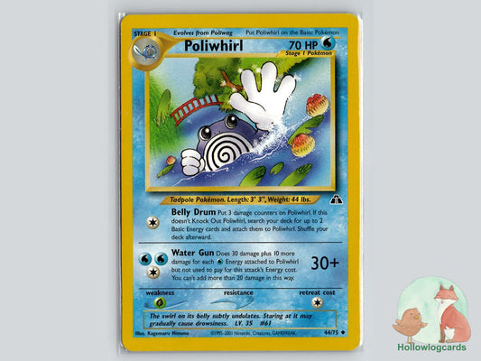 Poliwhirl (44/75) - Neo Discovery Pokémon Card