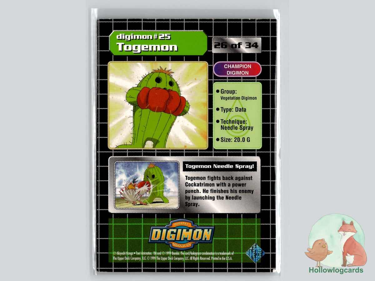 Togemon #25 (26/34) Exclusive Preview Stamped - 1999 Upper Deck Digimon