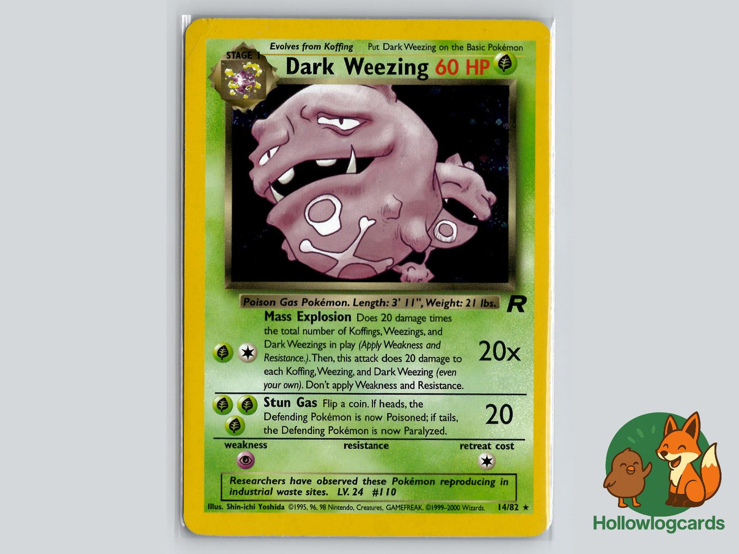Dark Weezing (14/82) - Team Rocket Pokémon Card