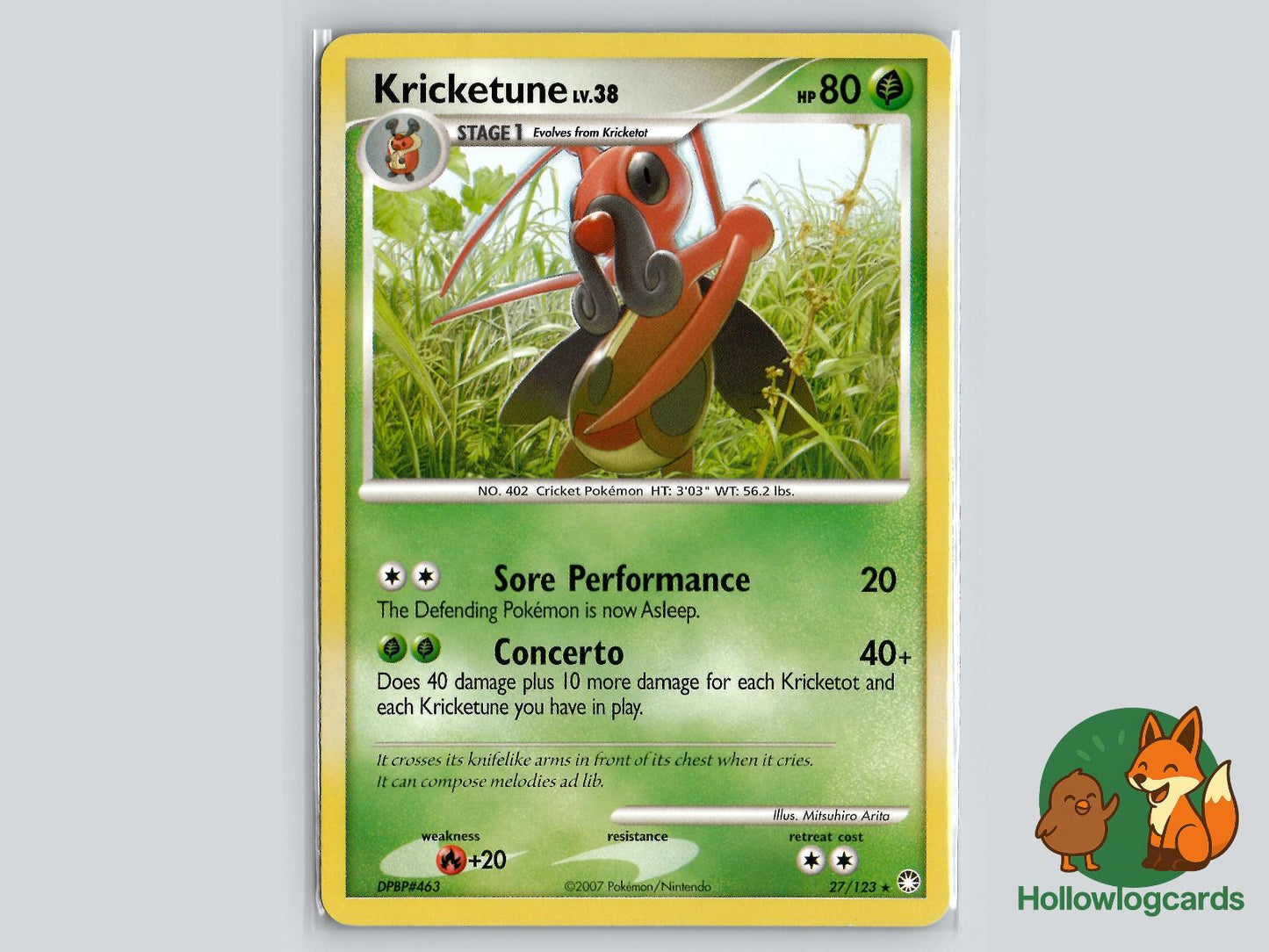 Kricketune (27/123) - Mysterious Treasures Pokémon Card