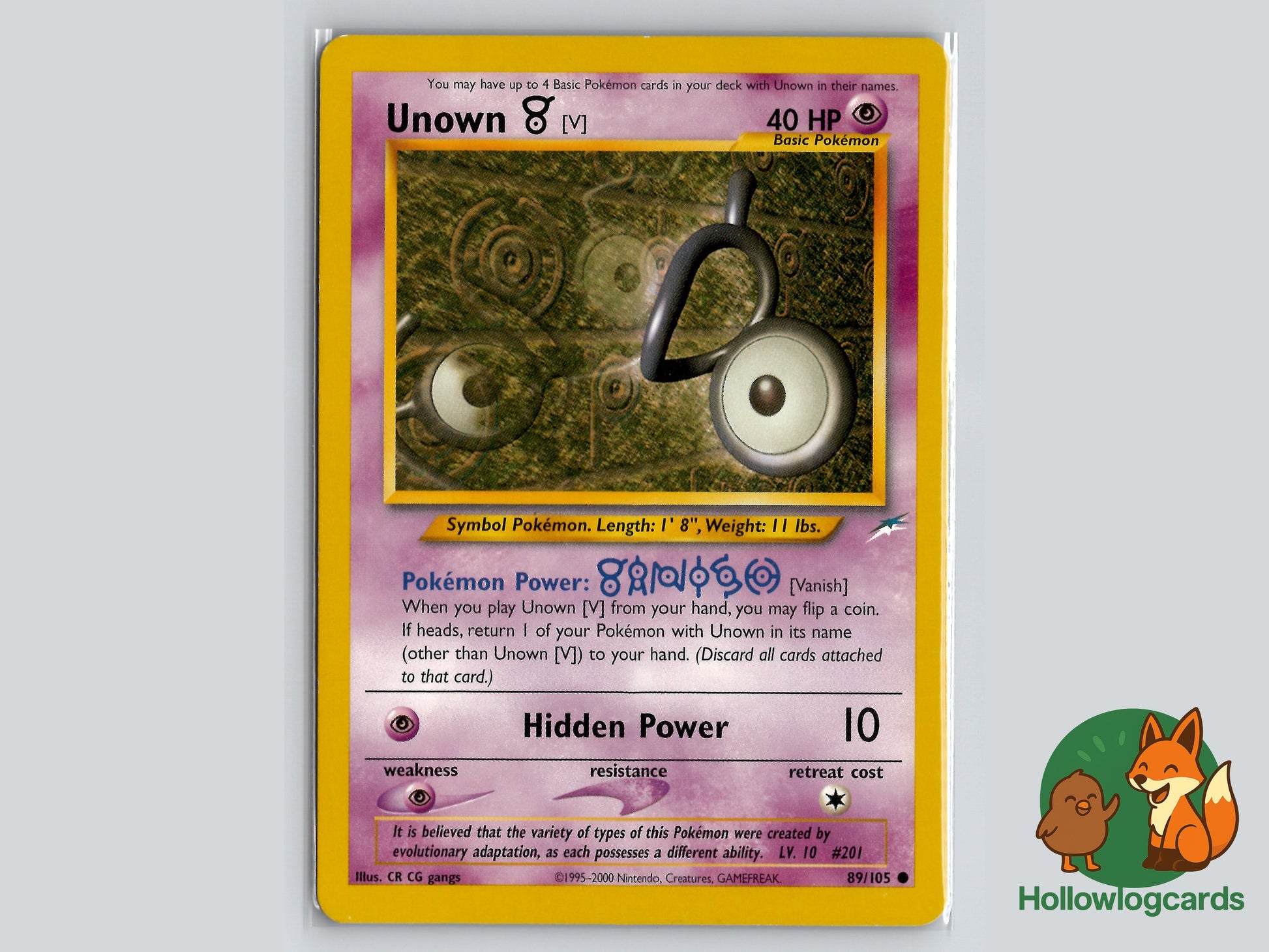 Image of Unown V Neo Destiny (N4) #89