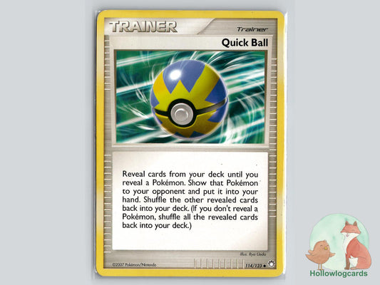 Quick Ball (114/123) - Mysterious Treasures Pokémon Card