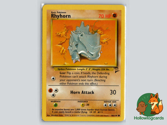 Rhyhorn (90/130) - Base Set 2 Pokémon Card