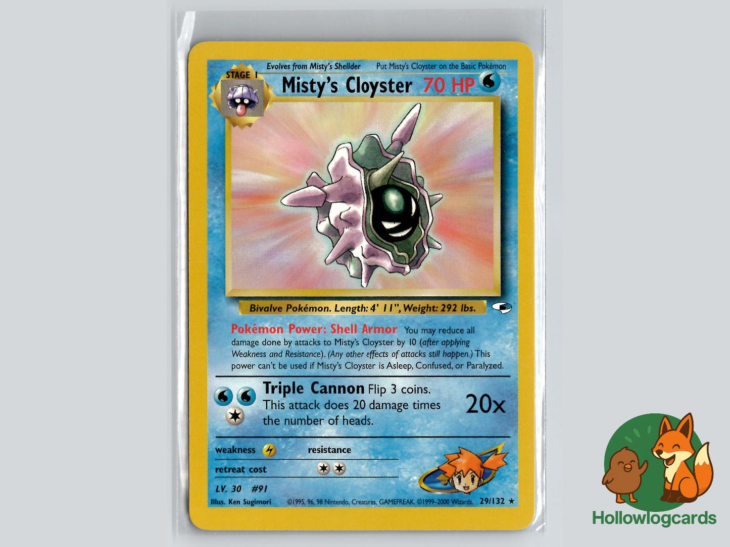 Misty's Cloyster (29/132) - Gym Heroes Pokémon Card