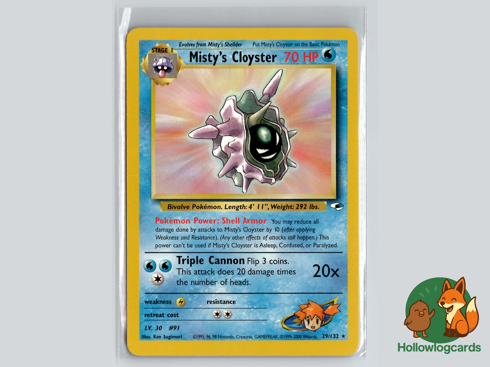Misty's Cloyster (29/132) - Gym Heroes Pokémon Card