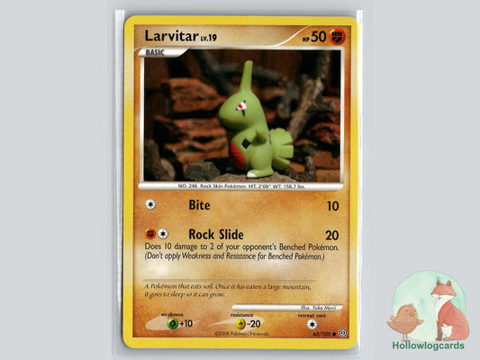 Larvitar (63/100) - Stormfront Pokémon Card