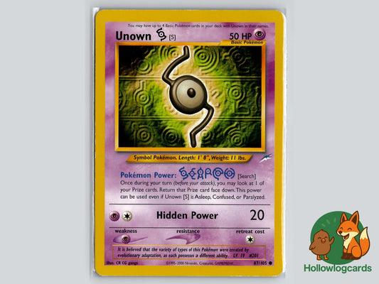Unown [S] (87/105) - Neo Destiny Pokémon Card