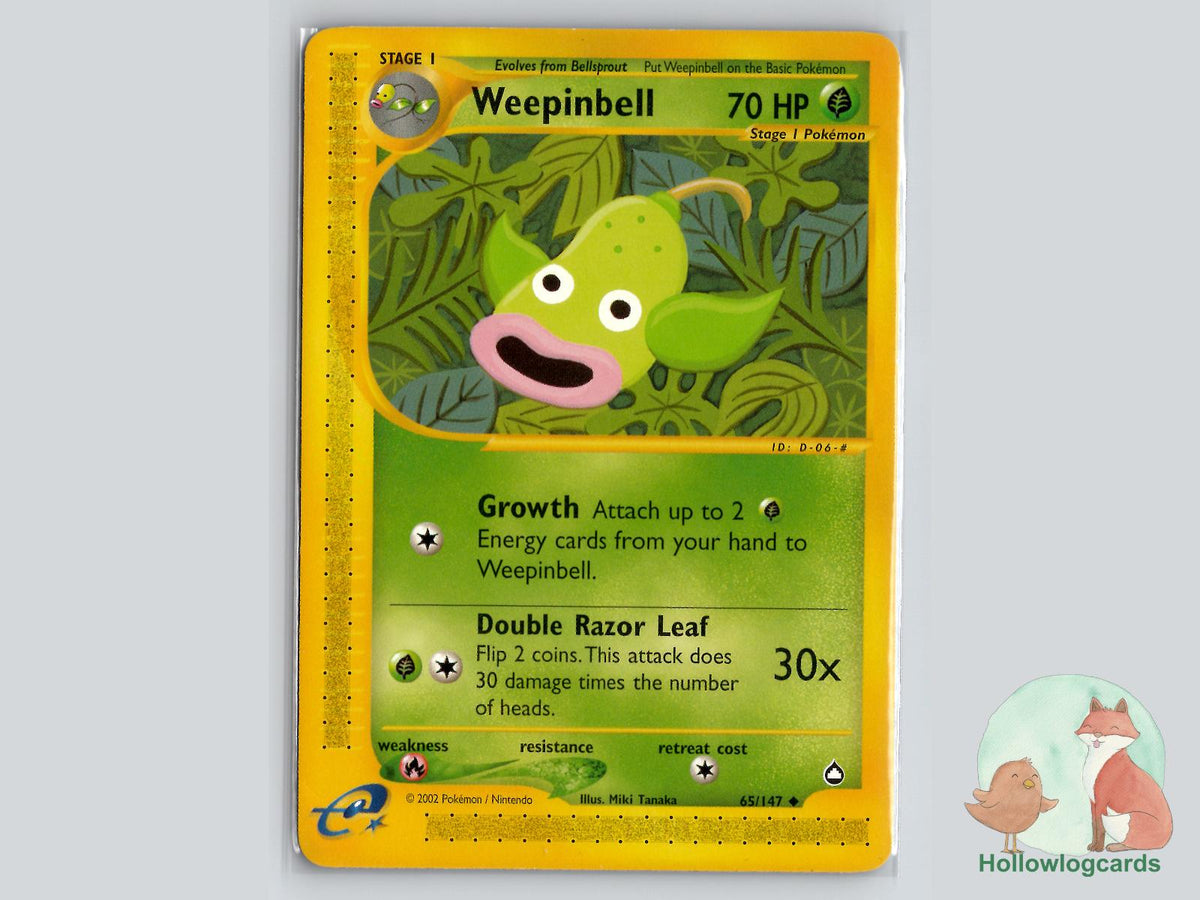 Weepinbell (65/147) - Aquapolis Pokémon Card