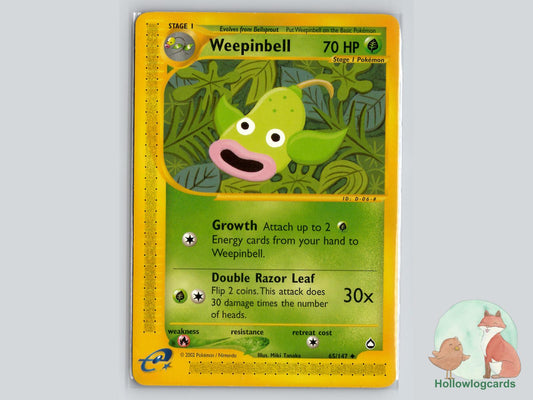 Weepinbell (65/147) - Aquapolis Pokémon Card