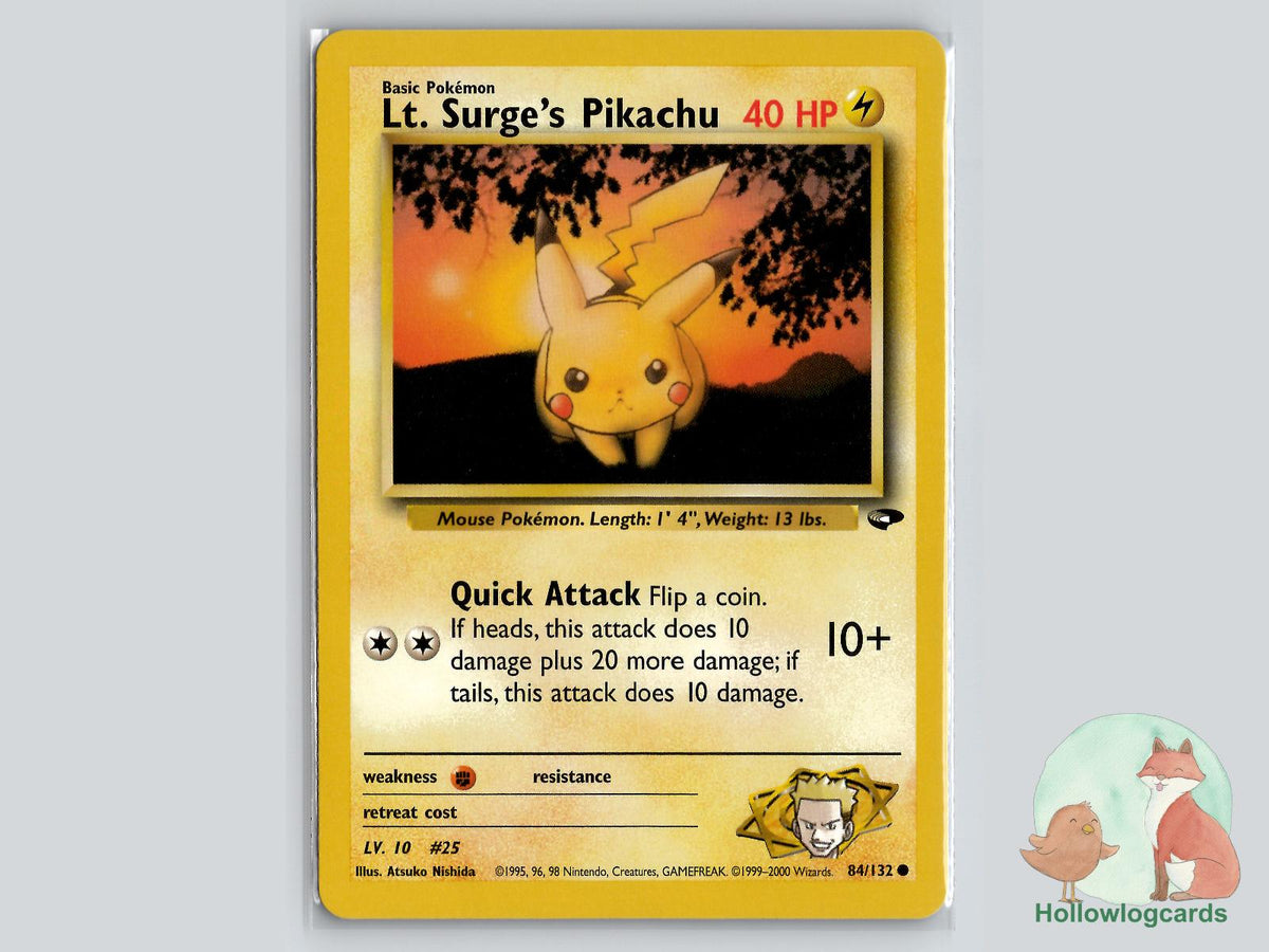 Lt. Surge's Pikachu (84/132) - Gym Challenge Pokémon Card