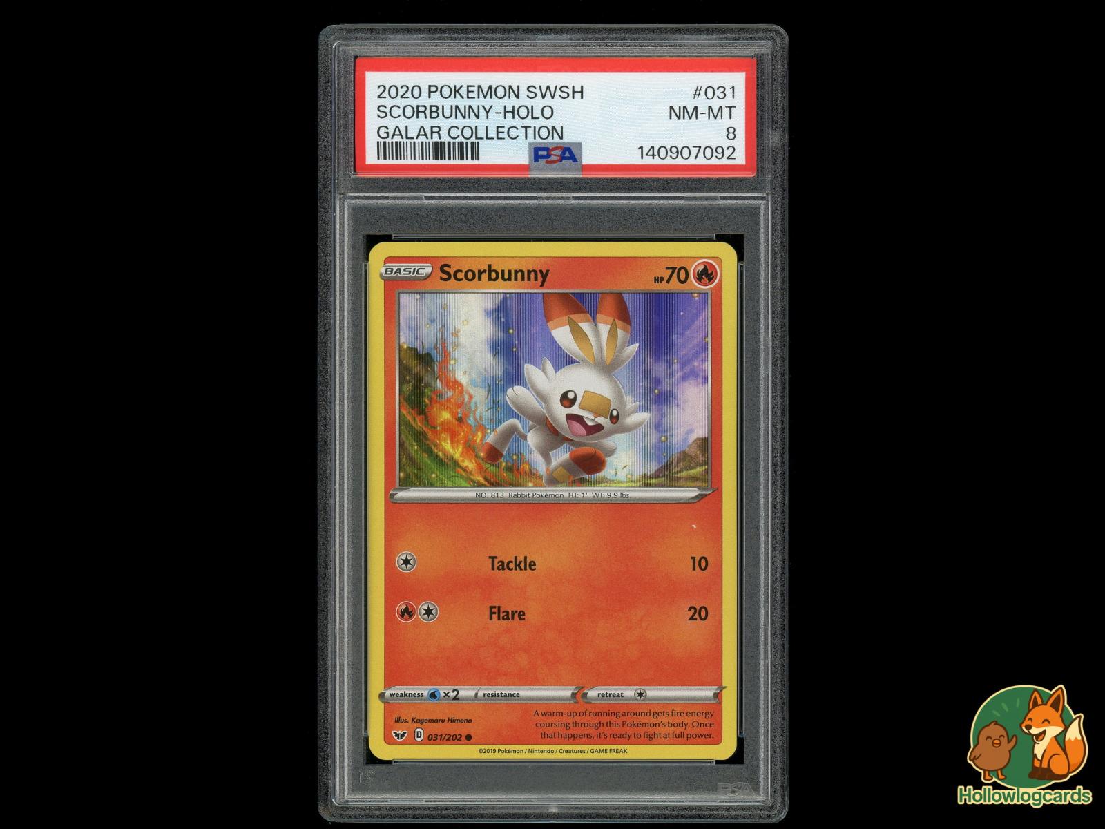 Graded Scorbunny Holo (031) Pokémon Card