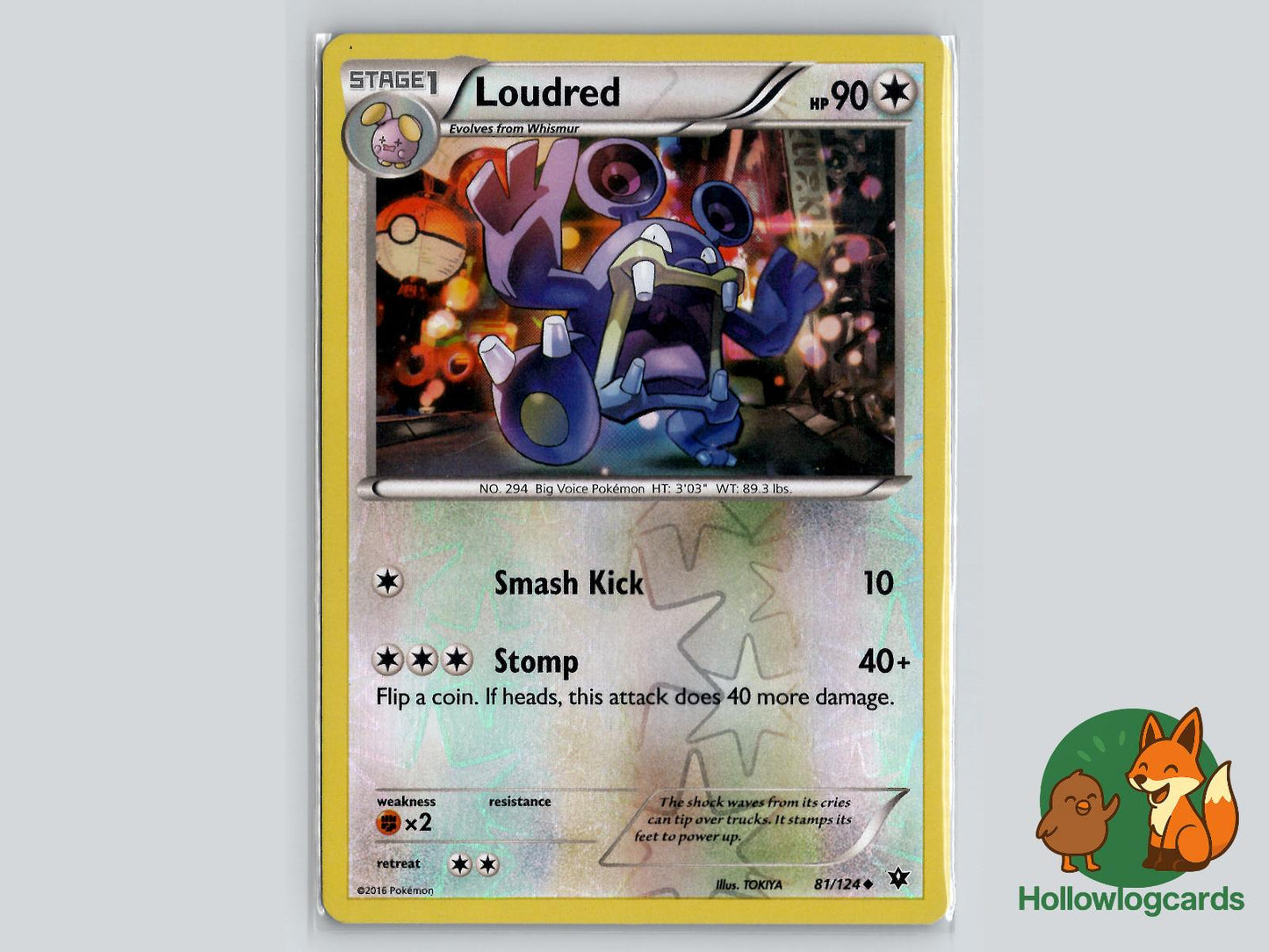 Loudred (81/124) - Fates Collide Pokémon Card