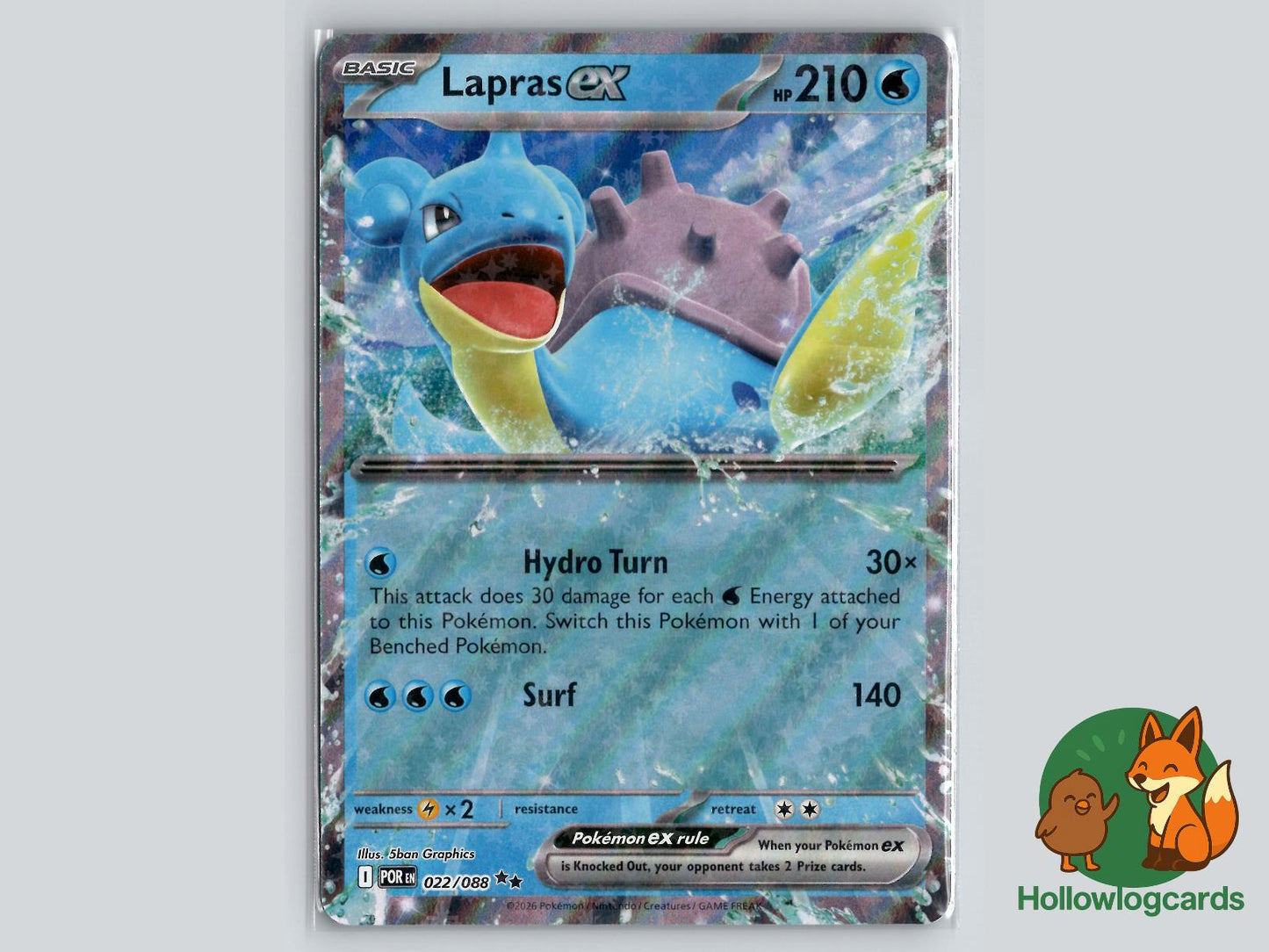 Lapras ex (022/088) Pokémon Card