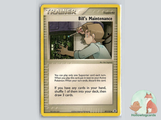 Bill's Maintenance (87/112) - FireRed & LeafGreen Pokémon Card