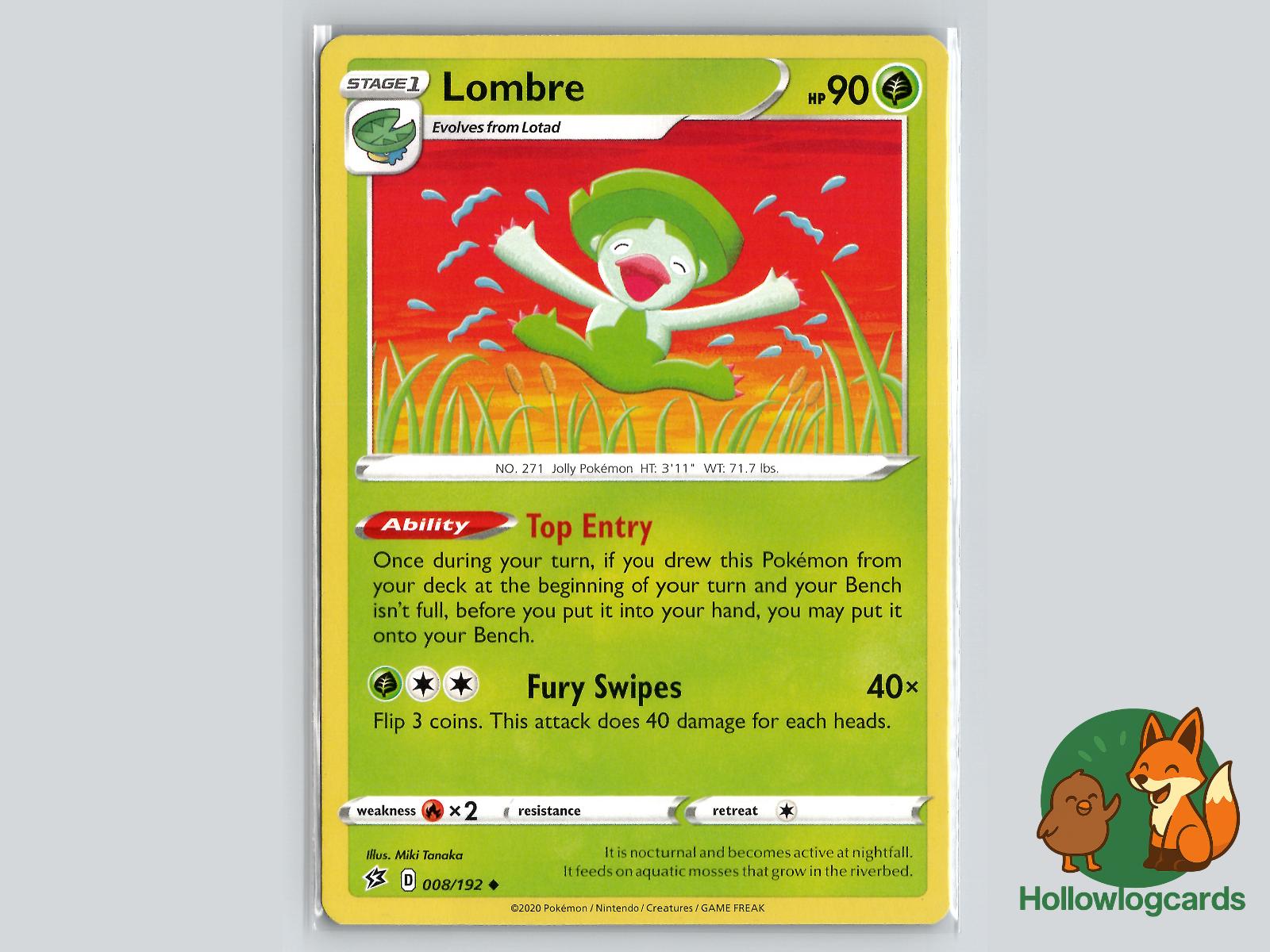 Lombre (008/192) - Rebel Clash Pokémon Card