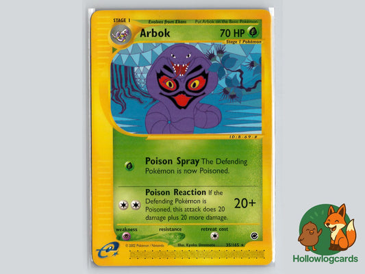 Arbok (35/165) - Expedition Base Set Pokémon Card