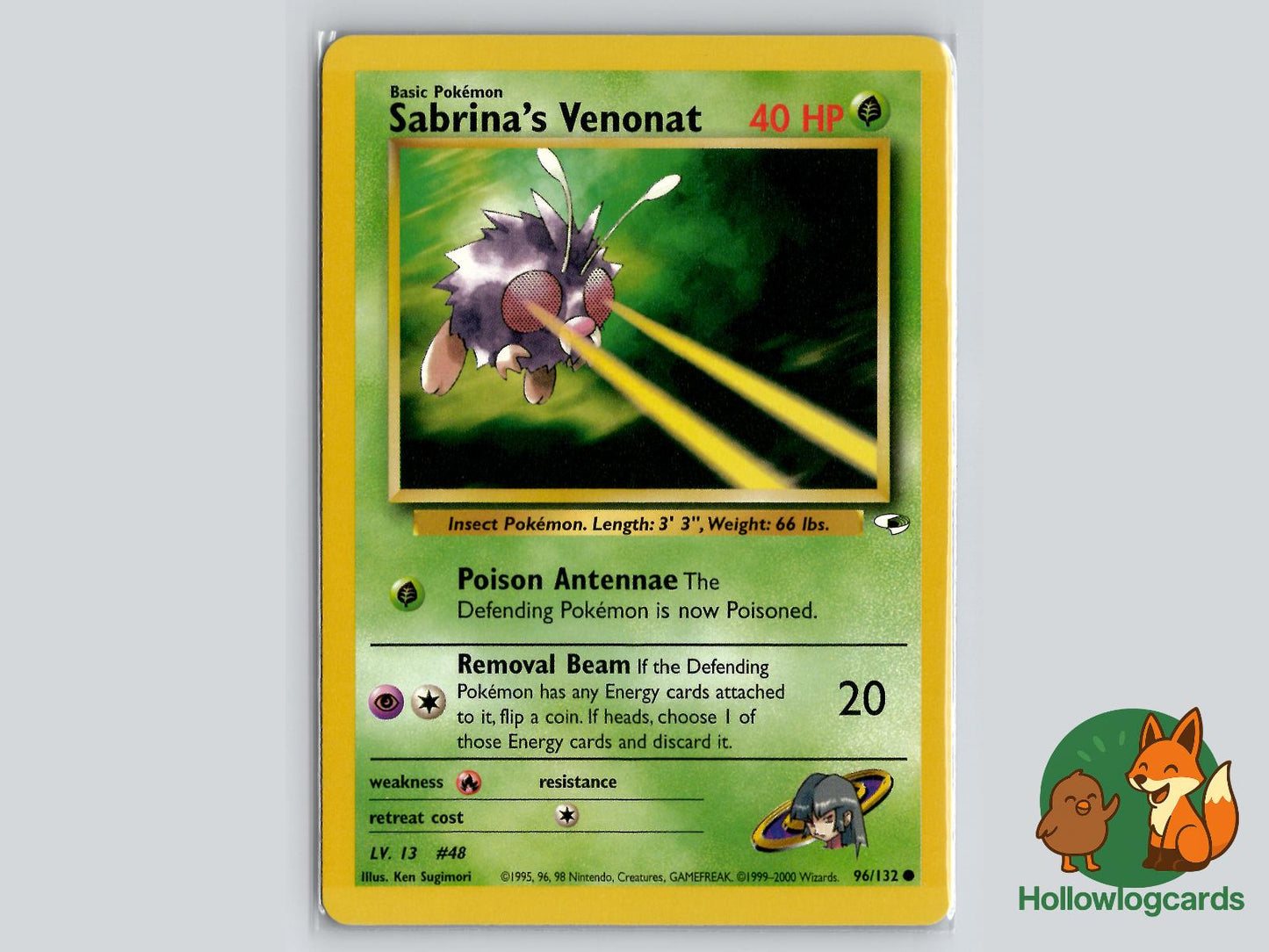Sabrina's Venonat (96/132) - Gym Heroes Pokémon Card