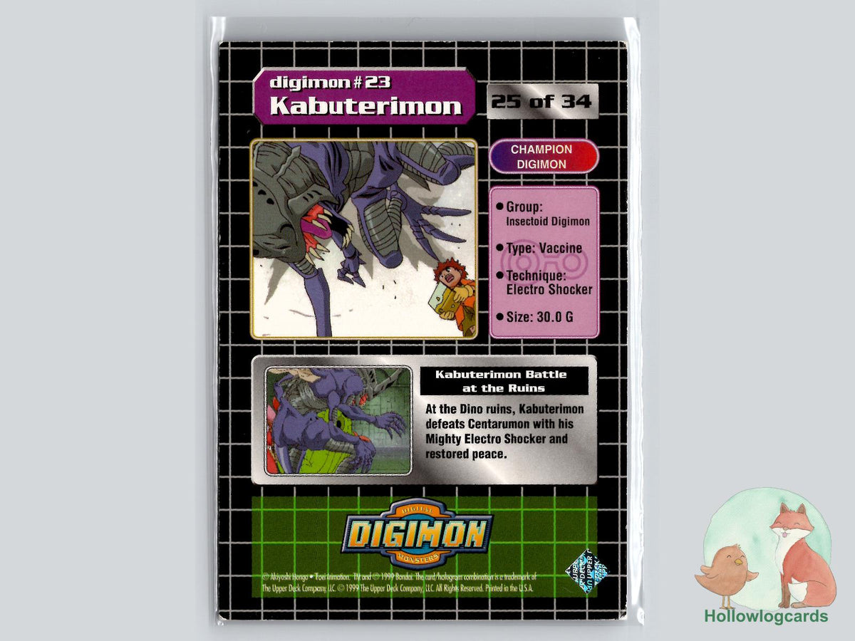 Kabuterimon #23 (25/34) Exclusive Preview Stamped - 1999 Upper Deck Digimon