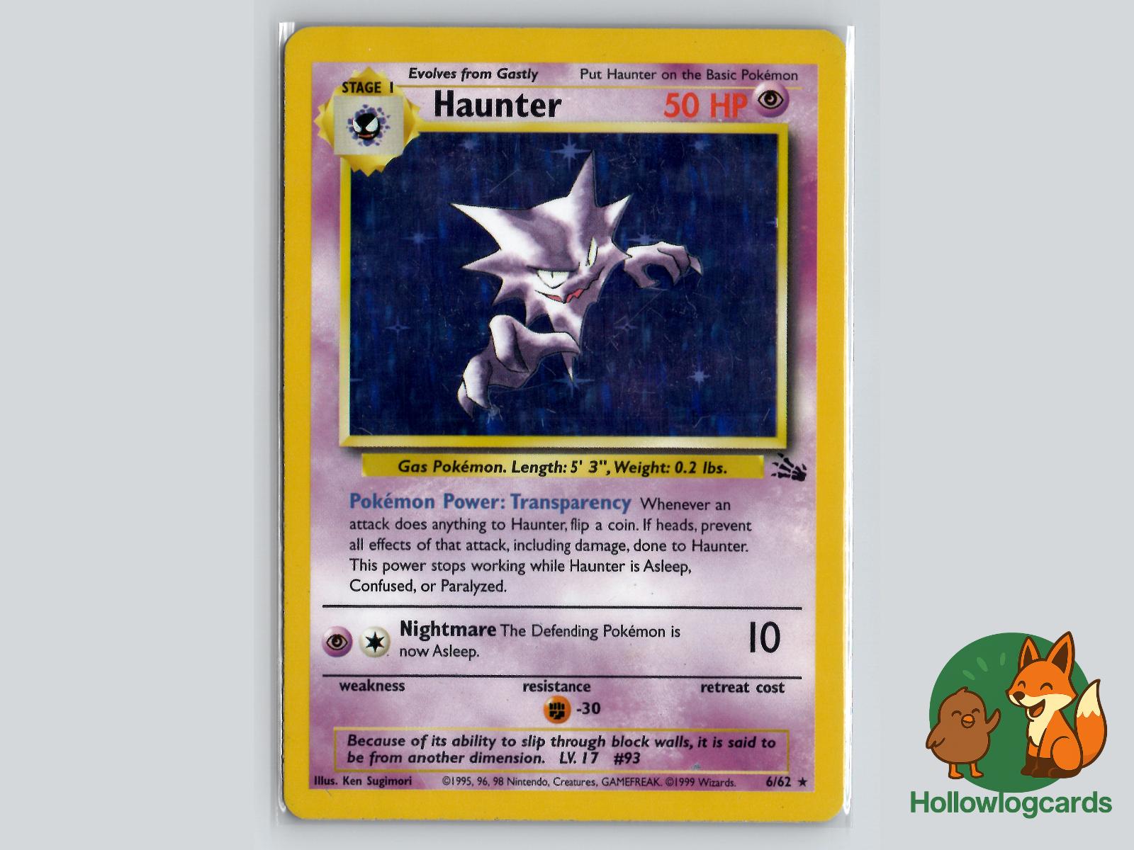 Haunter (6/62) - Fossil Pokémon Card