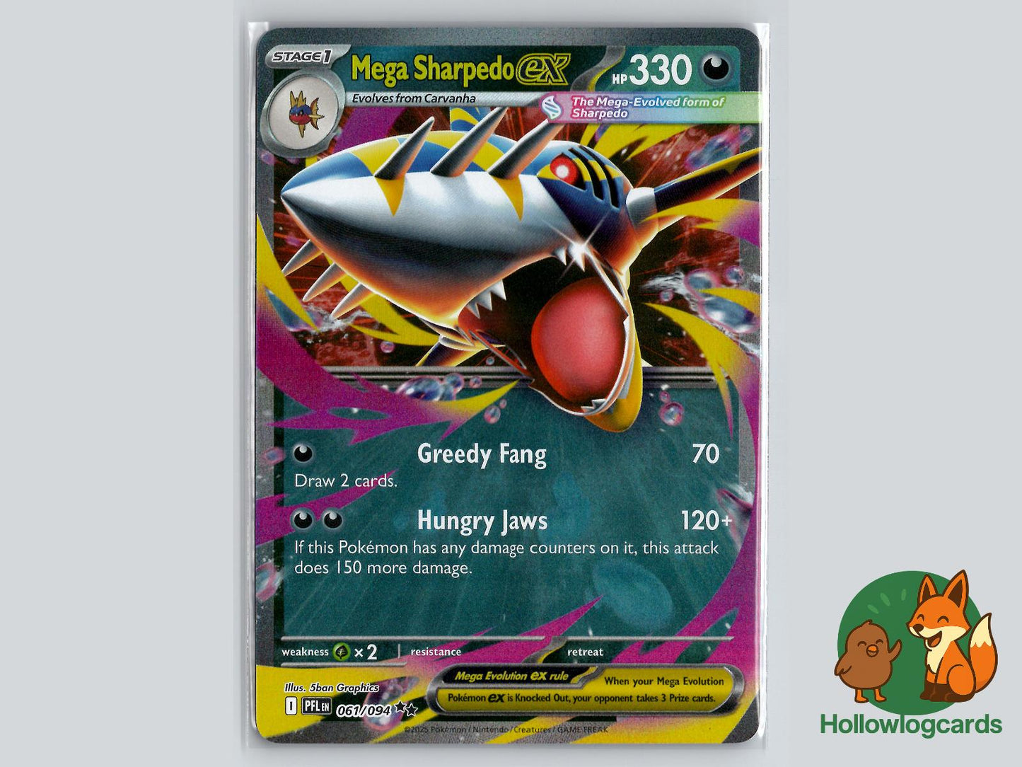 Mega Sharpedo ex (061/094) - Phantasmal Flames Pokémon Card