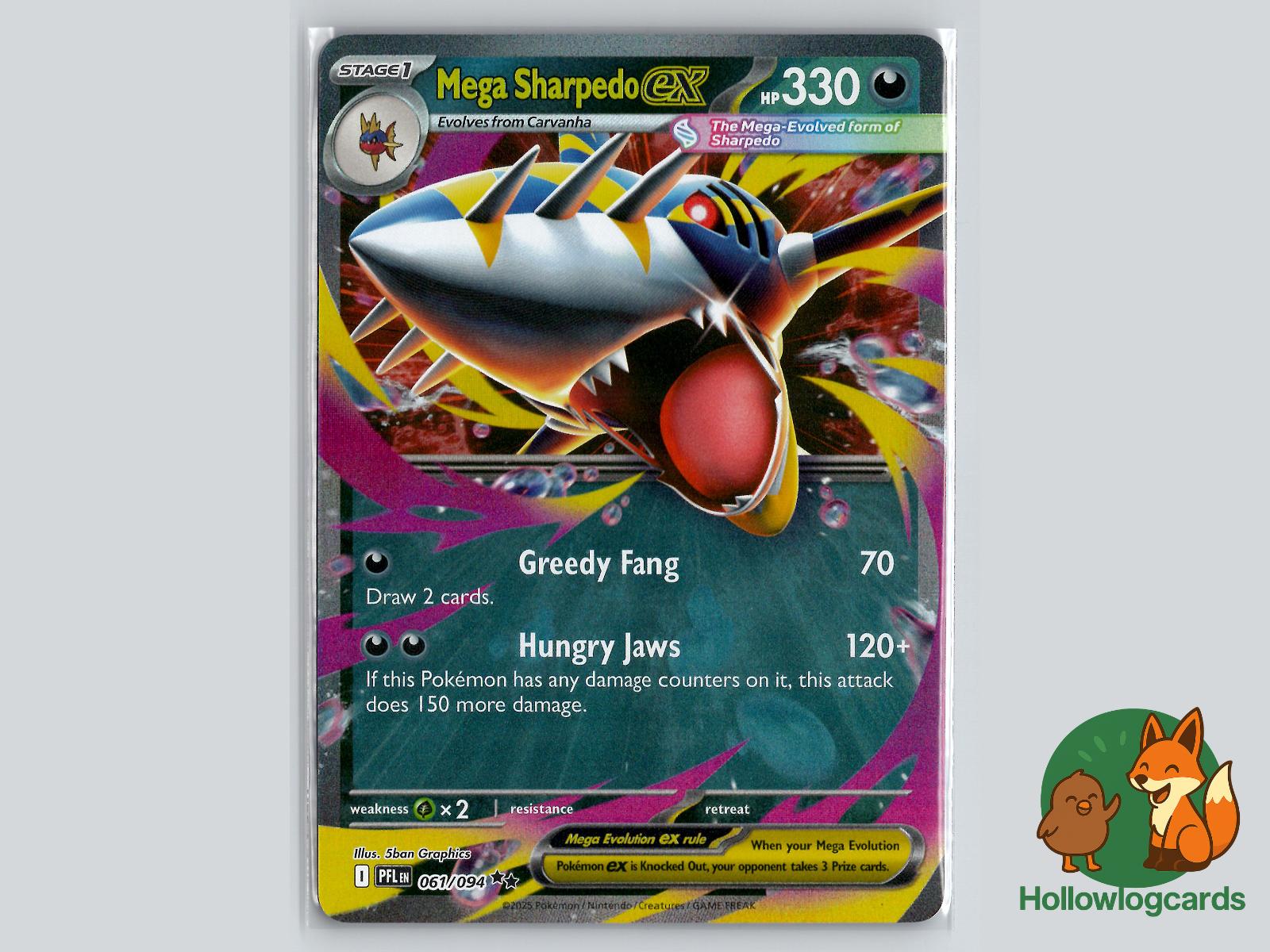 Mega Sharpedo ex (061/094) - Phantasmal Flames Pokémon Card