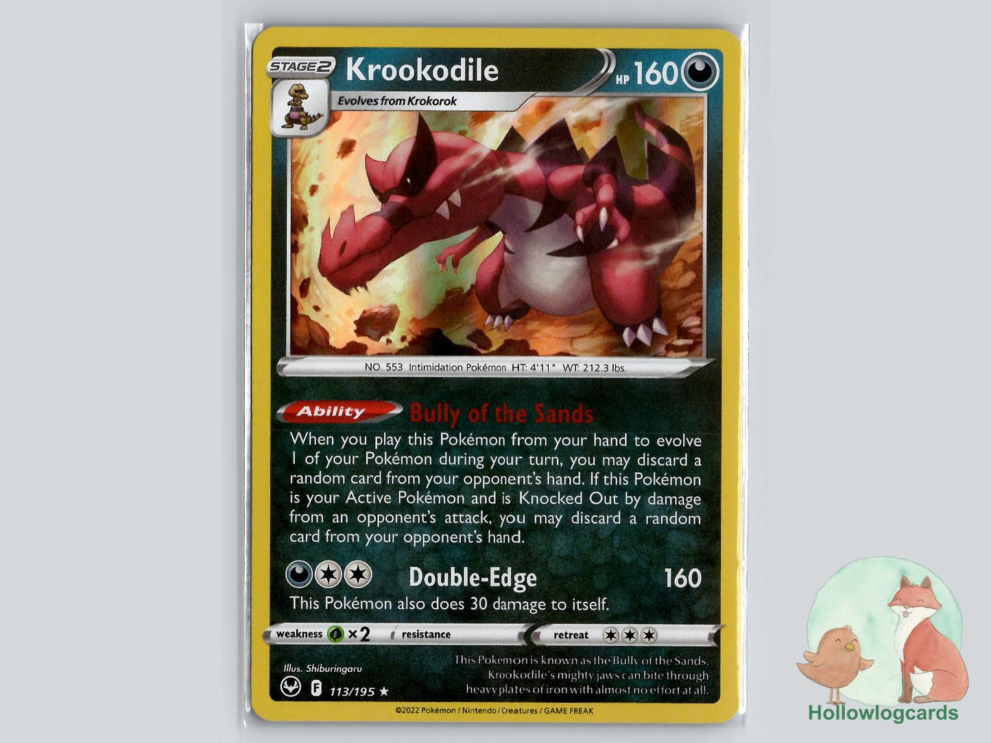 Krookodile (113/195) - Silver Tempest Pokémon Card