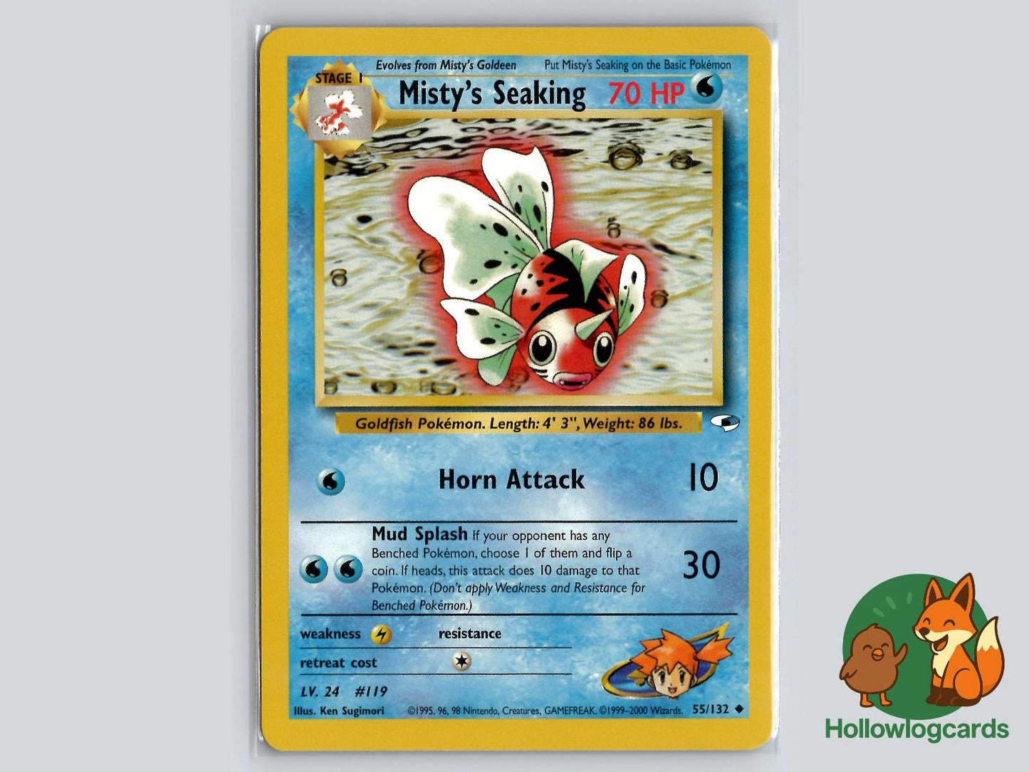 Misty's Seaking (55/132) - Gym Heroes Pokémon Card