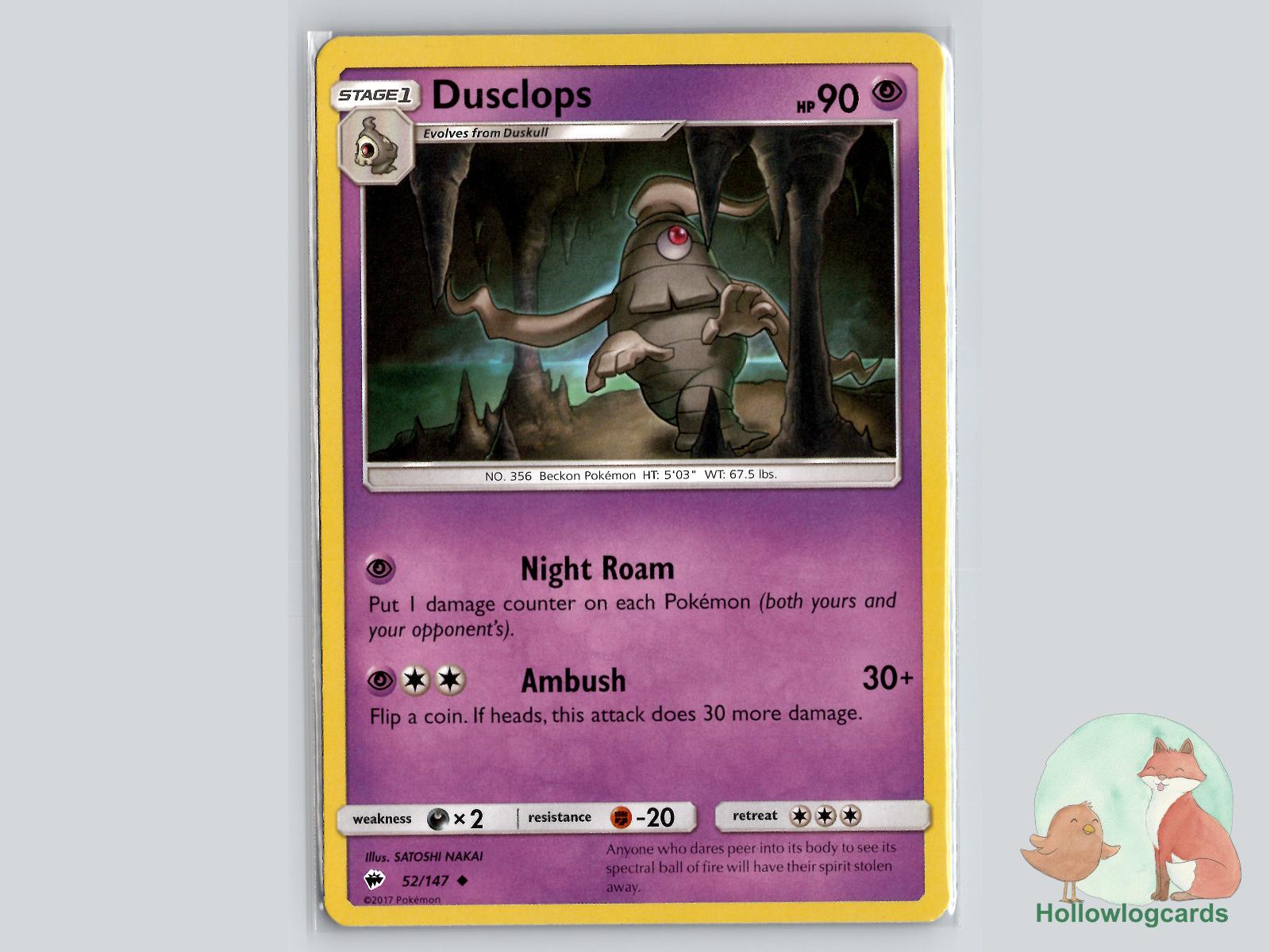 Dusclops (52/147) - Burning Shadows Pokémon Card