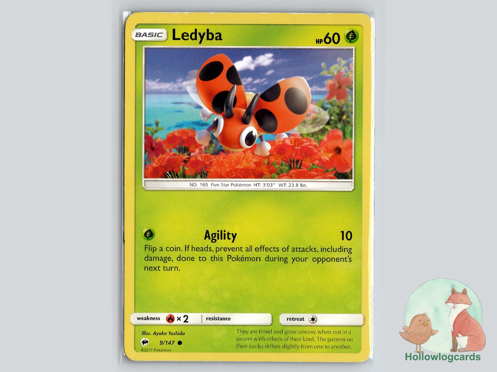 Ledyba (9/147) - Burning Shadows Pokémon Card