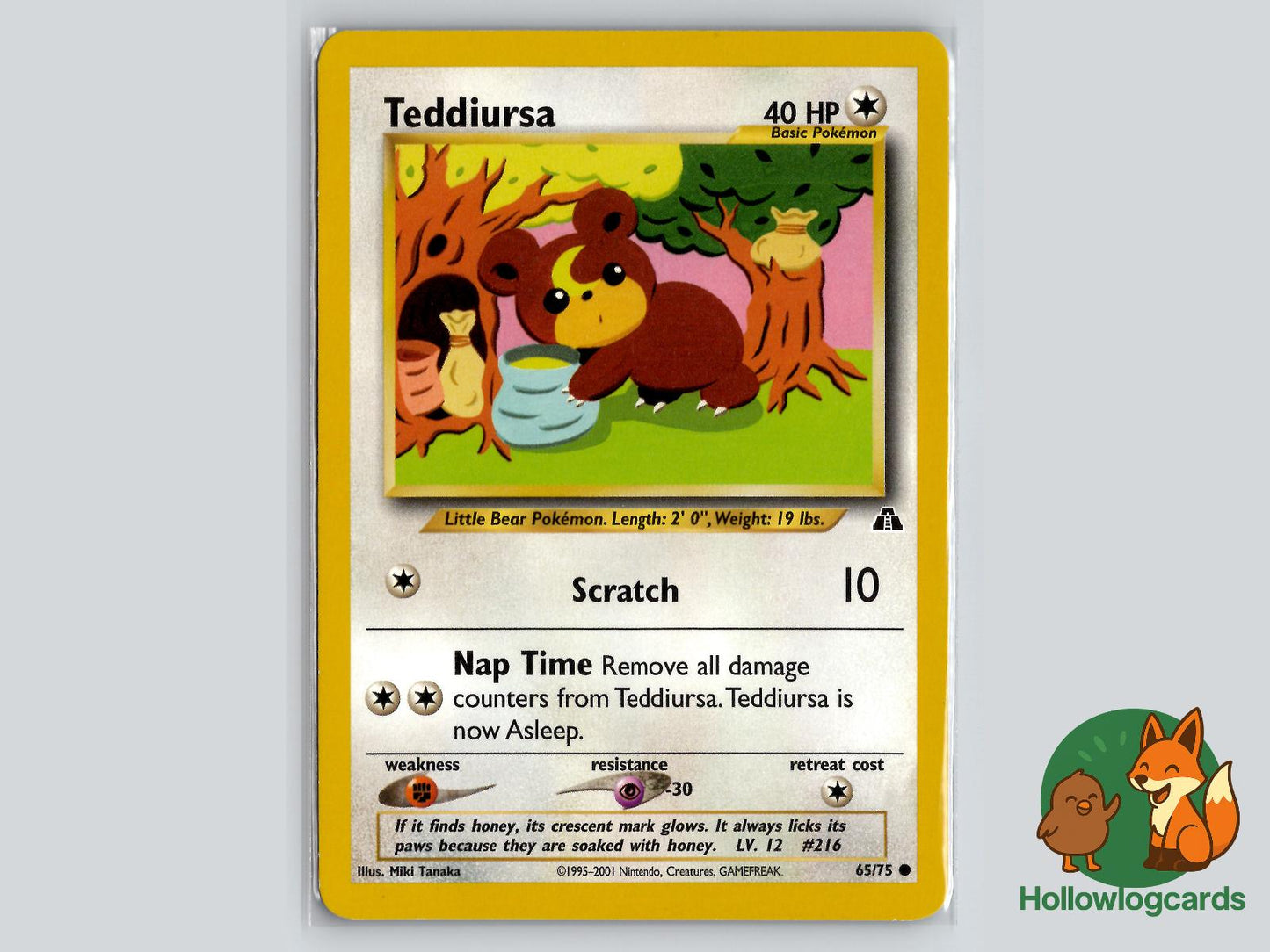 Teddiursa (65/75) - Neo Discovery Pokémon Card