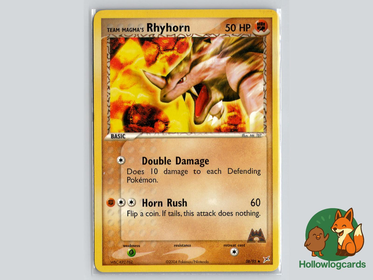 Team Magma's Rhyhorn (38/95) - Team Magma vs Team Aqua Pokémon Card