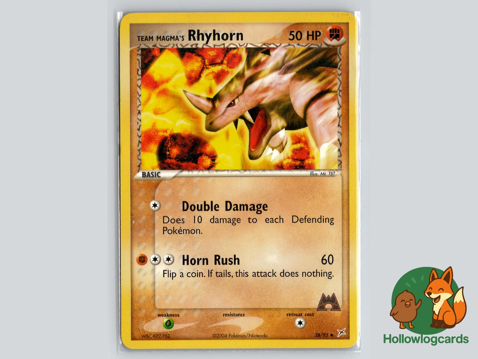 Team Magma's Rhyhorn (38/95) - Team Magma vs Team Aqua Pokémon Card