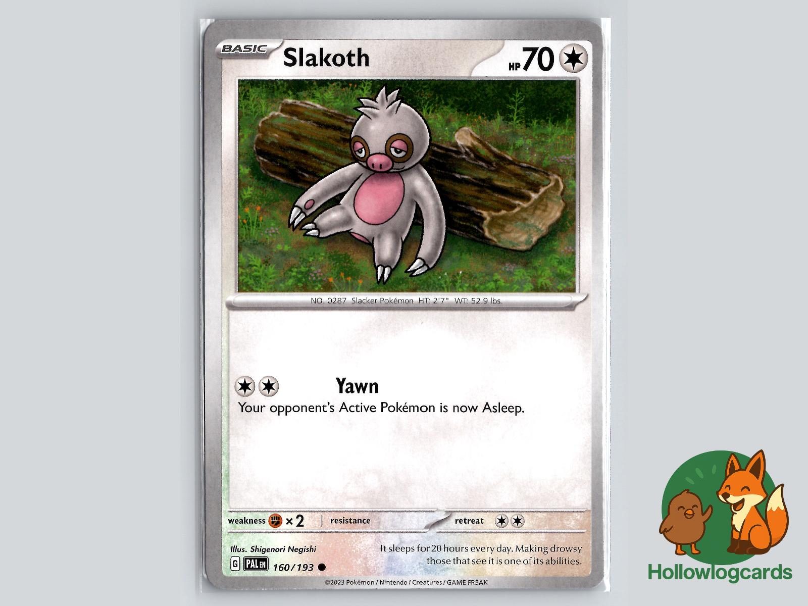 Slakoth (160/193) - Paldea Evolved Pokémon Card