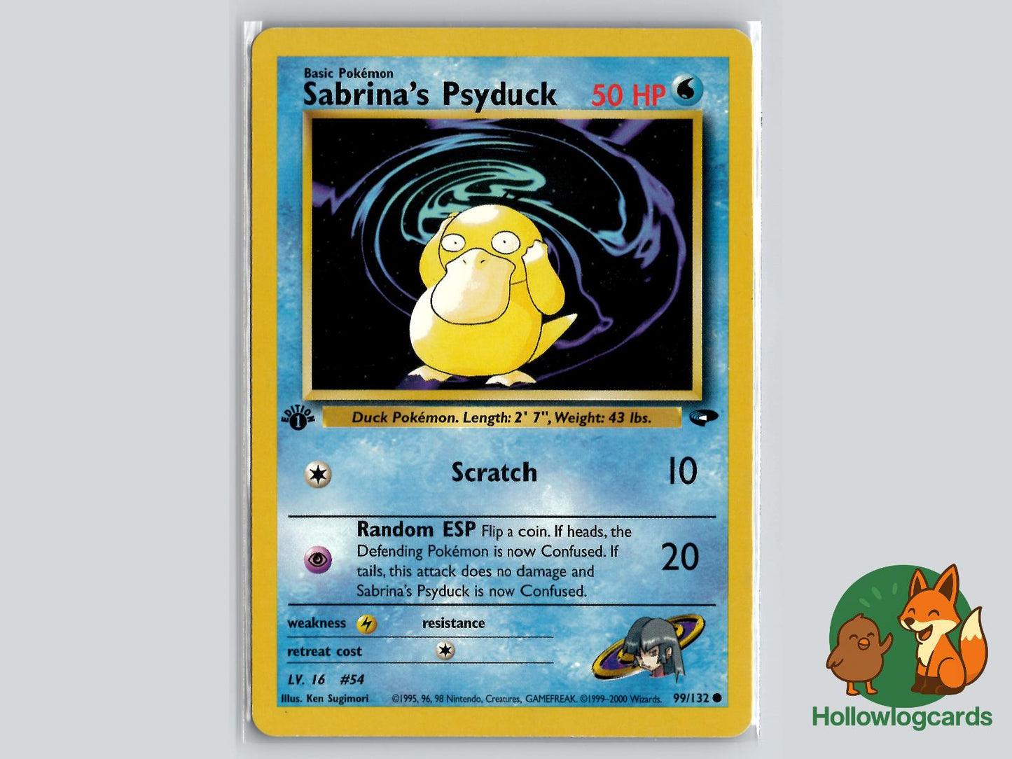 1st Edition Sabrina's Psyduck (99/132) - Gym Challenge Pokémon Card