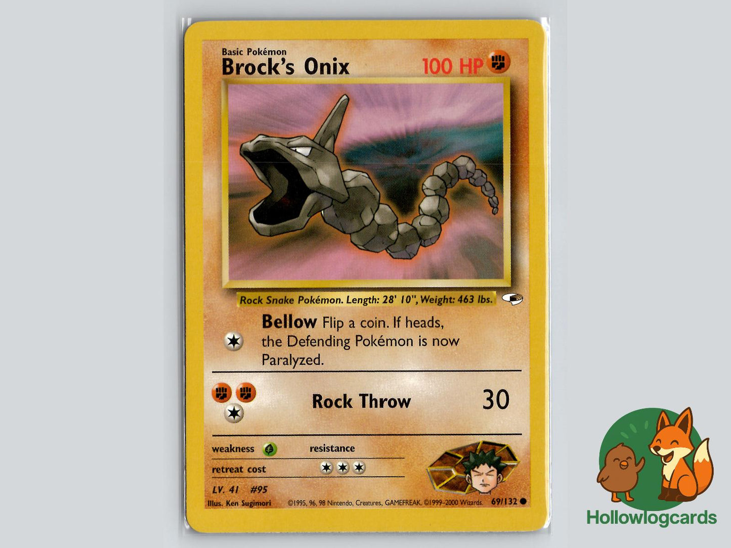 Brock's Onix (69/132) - Gym Heroes Pokémon Card