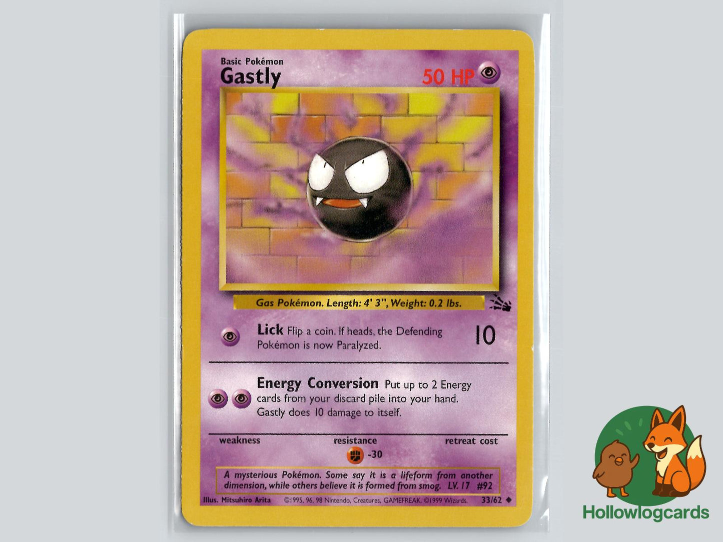 Gastly (33/62) - Fossil Pokémon Card