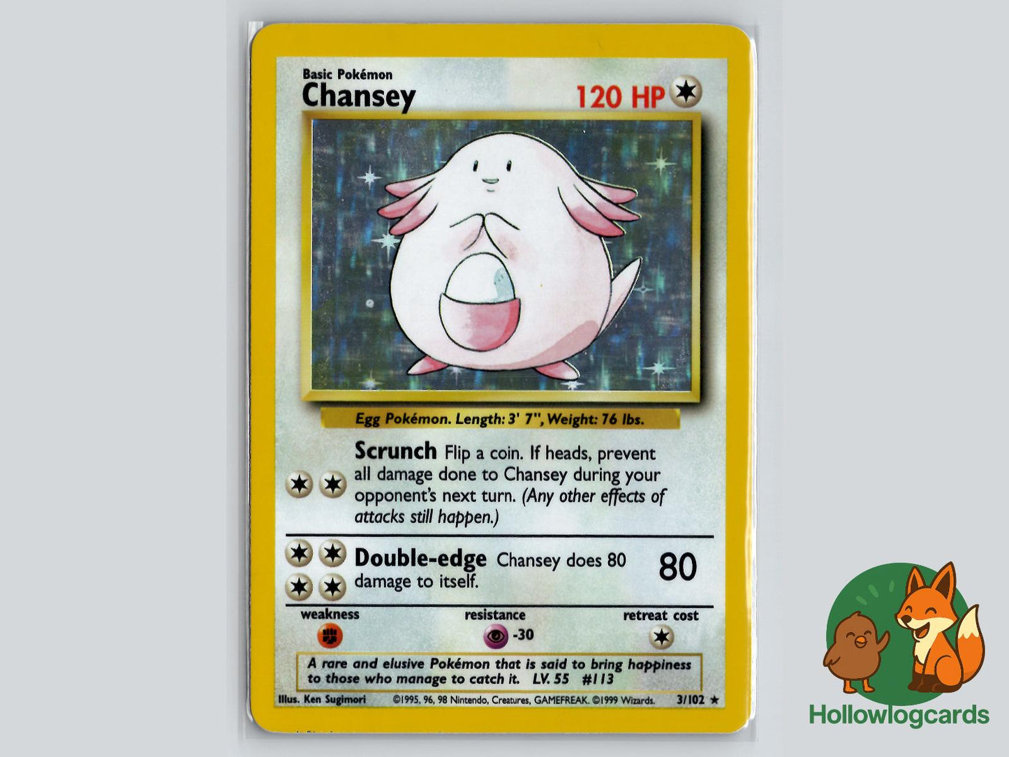 Chansey (3/102) - Base Pokémon Card