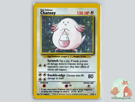 Chansey (3/102) - Base Pokémon Card