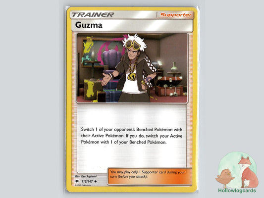 Guzma (115/147) - Burning Shadows Pokémon Card