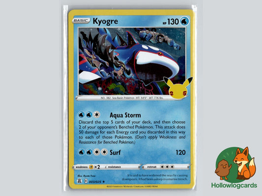Kyogre (003/025) - Celebrations Pokémon Card