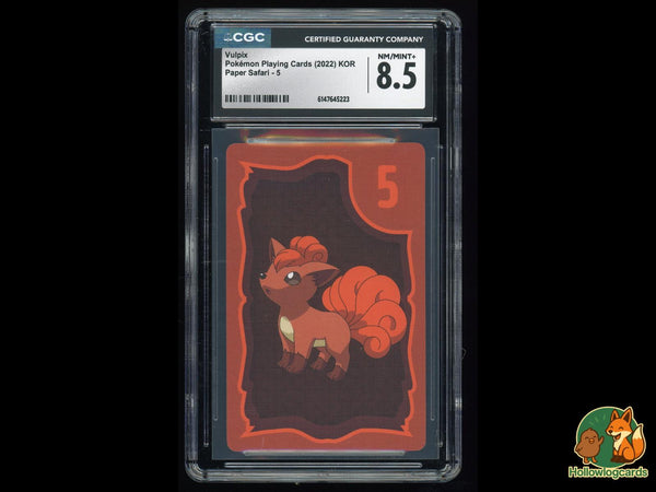 Graded Vulpix (5) Paper Safari - CGC Nm/Mint+ 8.5 Kor