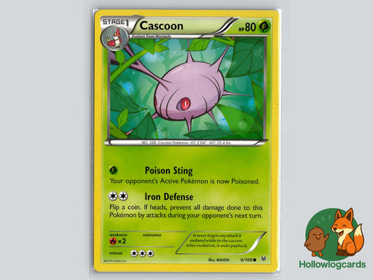 Cascoon (6/108) - Roaring Skies Pokémon Card