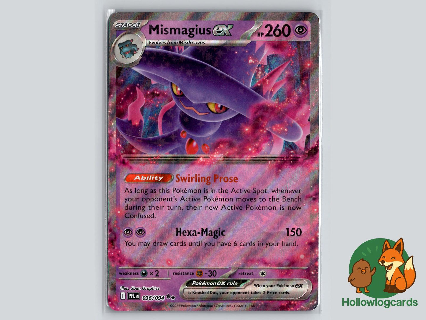 Mismagius ex (036/094) - Phantasmal Flames Pokémon Card