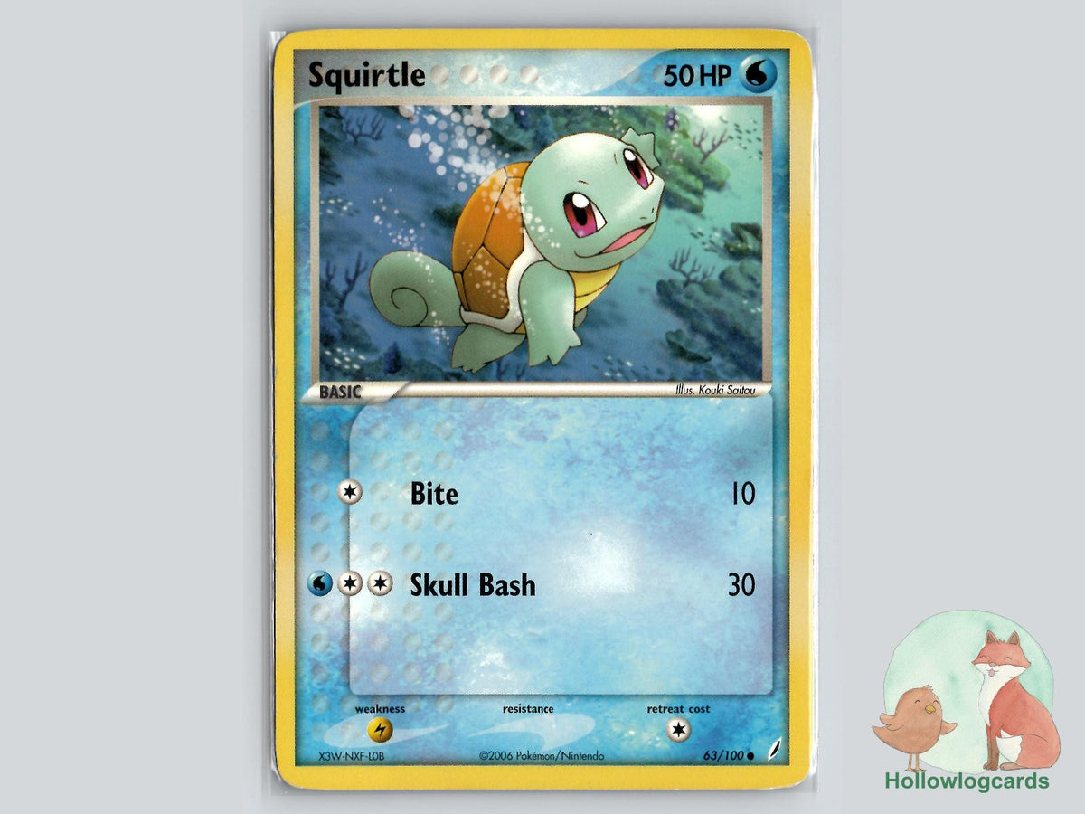 Squirtle (63/100) - Crystal Guardians Pokémon Card