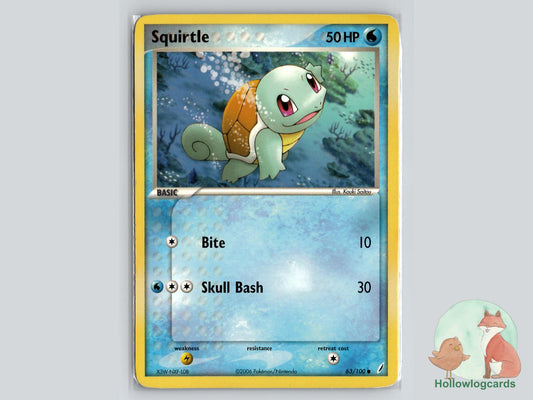 Squirtle (63/100) - Crystal Guardians Pokémon Card